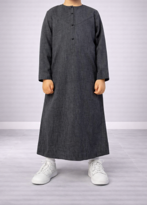Emirati Qamis for Boys “Premium” Melange Navy