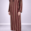 Moroccan Djellaba “Atlas” Bordeaux/Mustard from Djellaba Men
