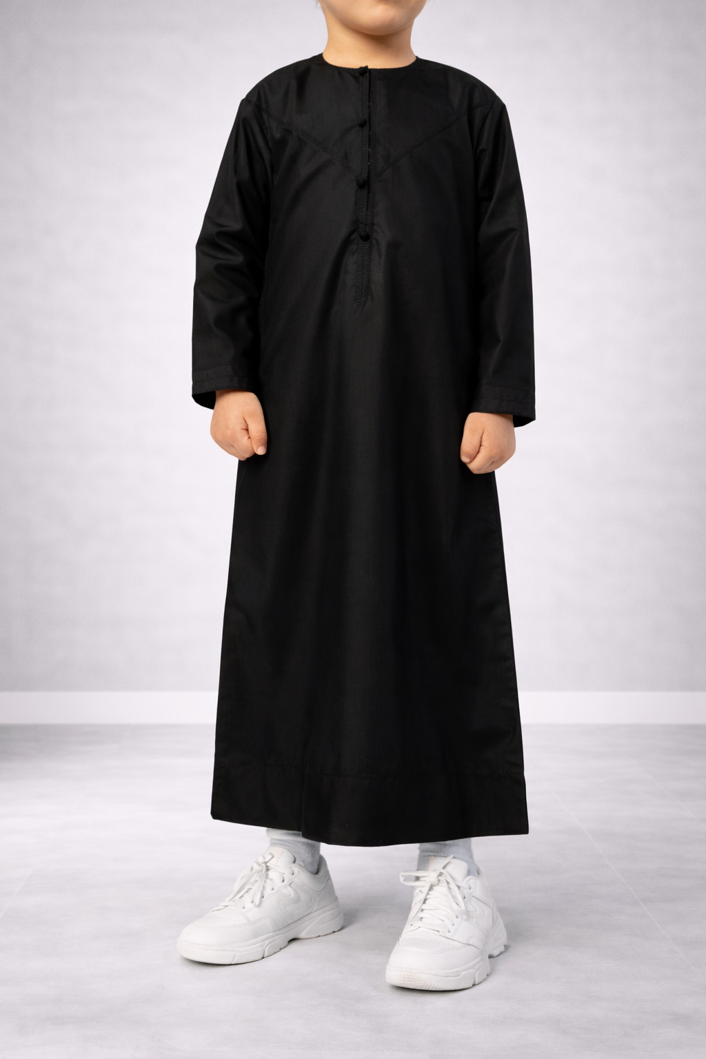 Emirati Qamis for Boys “Heritage” Black Emirati Qamis for Boys “Heritage” Black