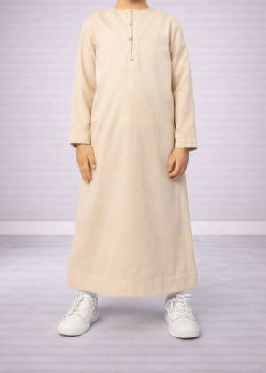 Emirati Qamis for Boys “Premium” Beige