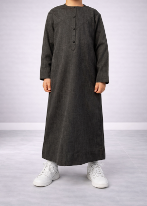 Emirati Qamis for Boys "Premium" Anthracite