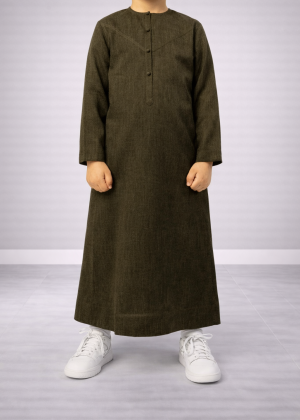Emirati Qamis for Boys “Premium” Dark Green