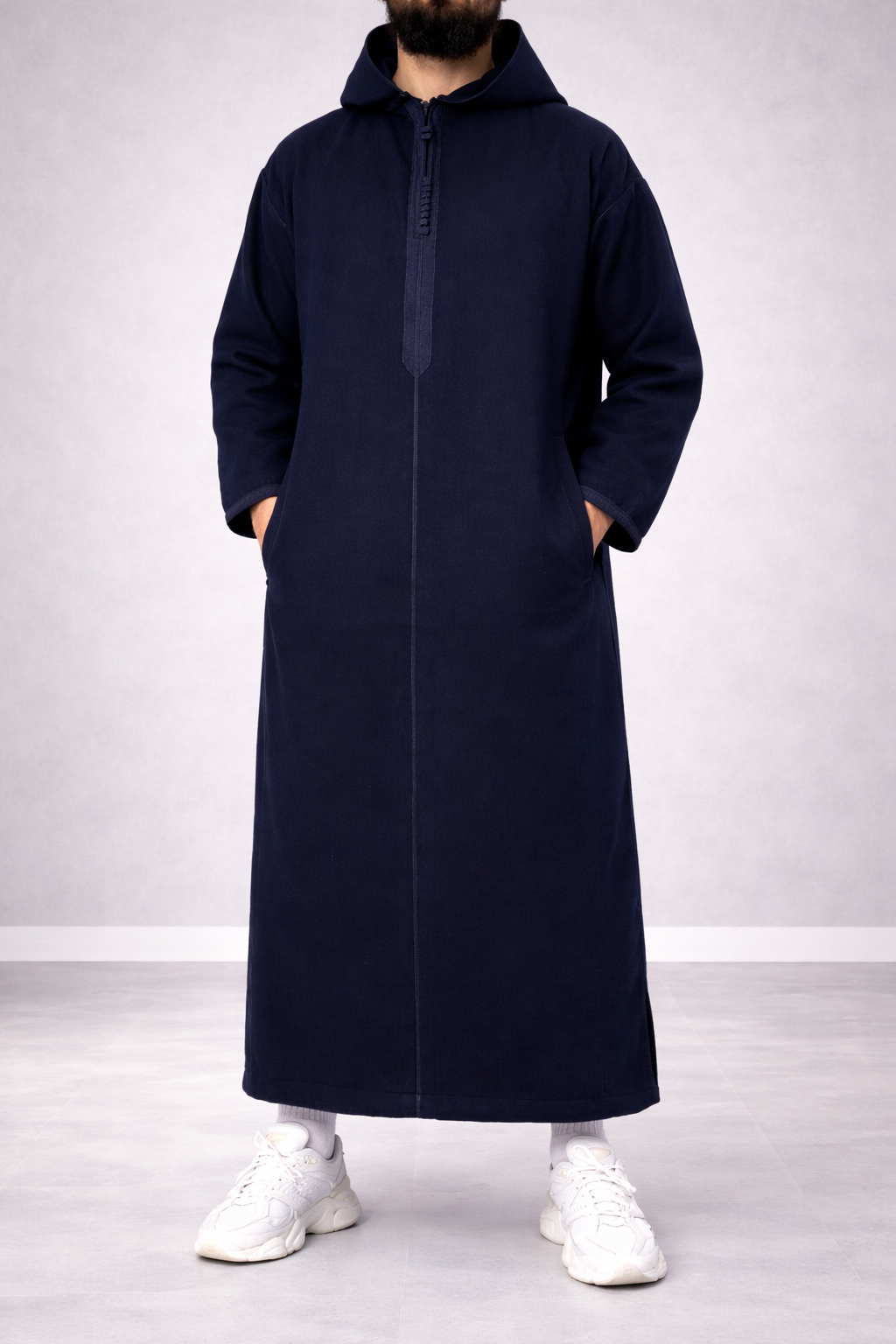 Navy Blue – Moroccan Djellaba Men Navy Blue – Moroccan Djellaba Men